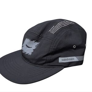 Weedmaps Running Hat Black Dri Fit One Size
